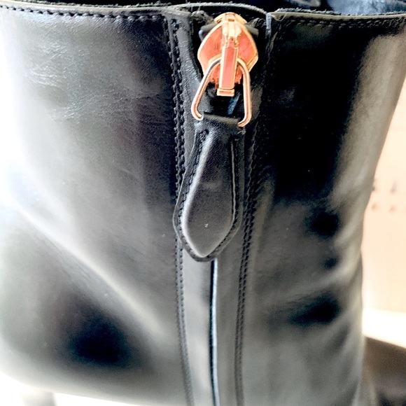 Burberry Black leather Boots Nova Check accent slight platform Eur 40 UK 7 US 9 - Picture 10 of 14